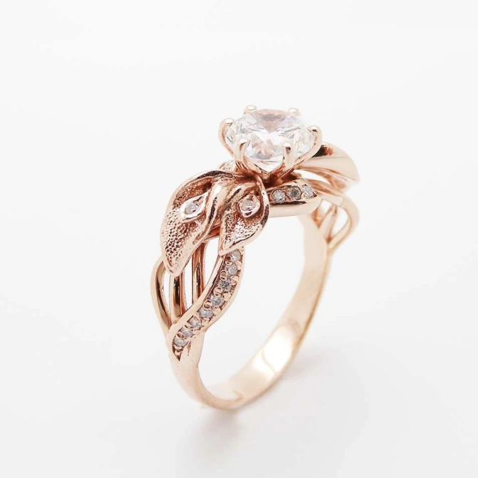 Rose-Gold-Unique-Diamond-Engagement-Ring